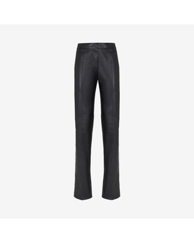 Alexander McQueen Low-waisted Cigarette Trousers - Black