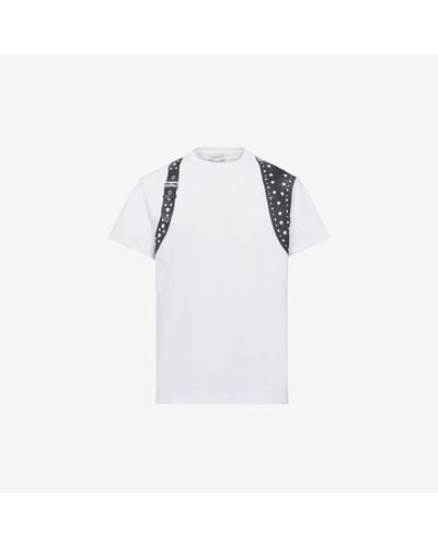 Alexander McQueen White Studded Harness T-shirt