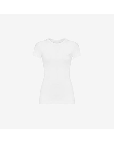 Alexander McQueen シールロゴ フィッテッド Tシャツ - ホワイト