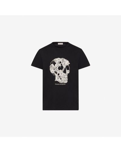 Alexander McQueen Pressed Flower Skull T-shirt - Black
