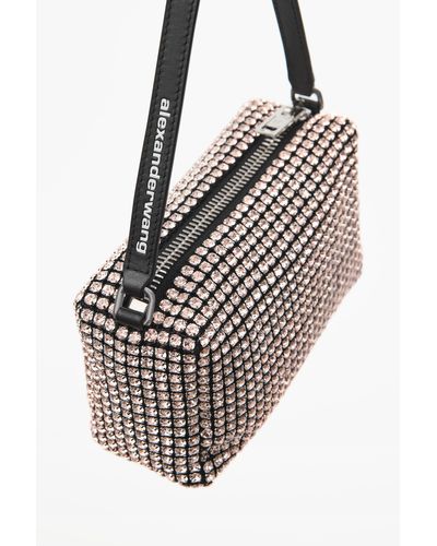 alexander wang wangloc rhinestone pouch