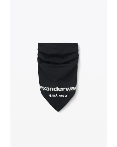 Alexander Wang Cotton Logo Bandana Mask in Black | Lyst