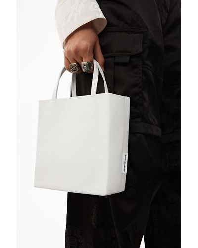 Alexander Wang Leather Mini Shopper Tote in White - Lyst