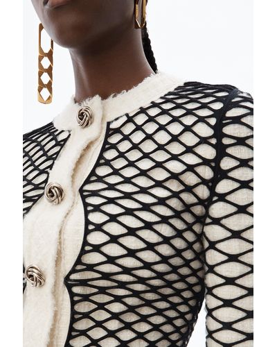 white fishnet jacket