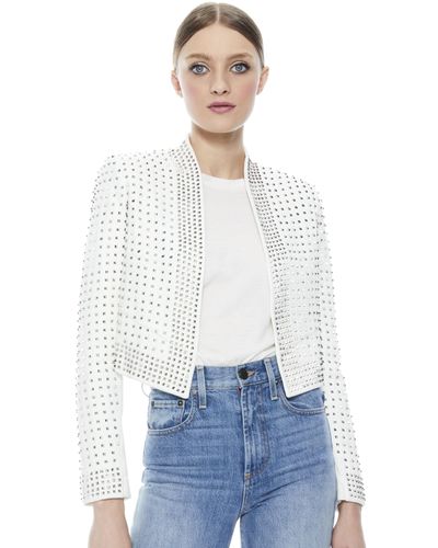Alice Olivia Studded Leather Jacket Images