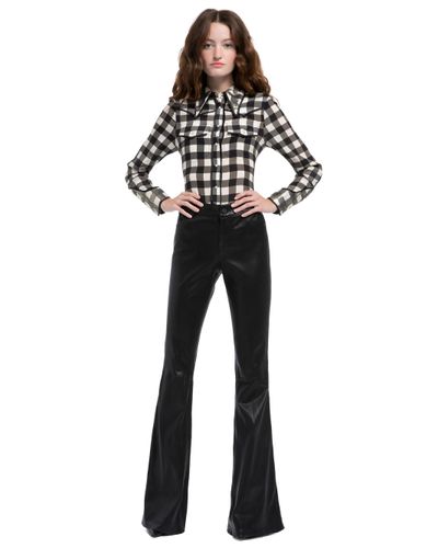 alice and olivia plaid shirt