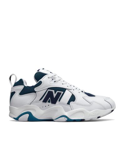 New Balance Synthetic Ml650 Shoes White/navy | Lyst