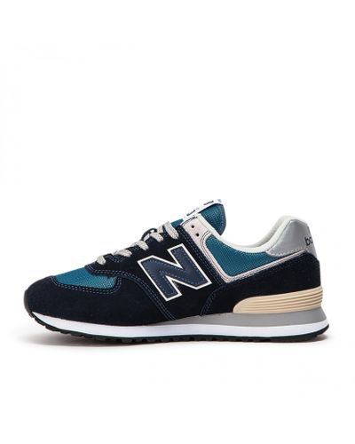 New Balance Leather Ml574 Ess in Navy (Blue) for Men | Lyst