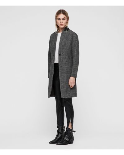 leni check coat