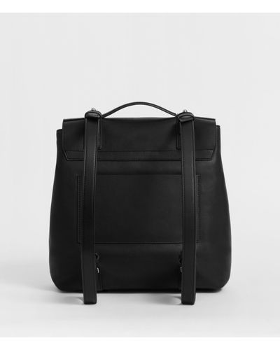 allsaints clip leather backpack