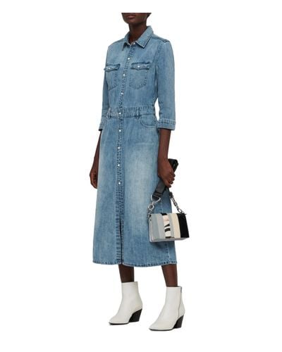 all saints polly denim dress