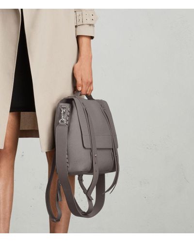 fin leather backpack allsaints