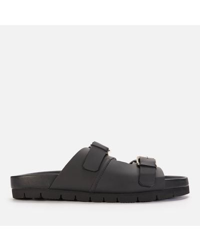 Grenson Florin Leather Double Strap Sandals - Black