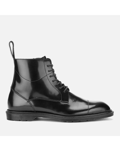 Dr. Martens Leather Henley Winchester Polished Smooth 7-eye Zip Boots in  Black for Men - Lyst