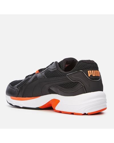 puma black orange trainers