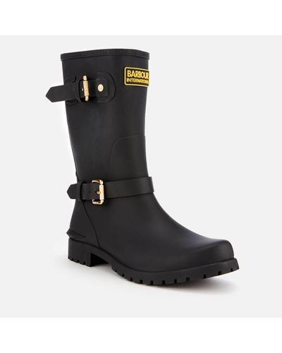 barbour biker wellies