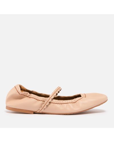 See By Chloé Kaddy Leather Ballet Flats - Pink