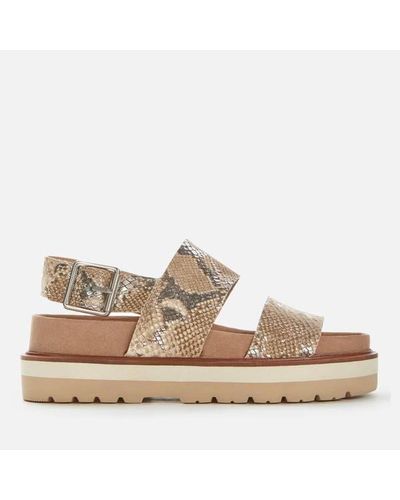 Clarks Leather Orianna Strap Sandals in Taupe (Brown) - Lyst