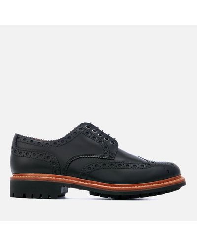 Grenson Archie Commando Sole Shoes (leather) - Black