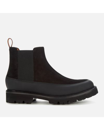 Grenson Abner Suede/rubber Chelsea Boots - Black