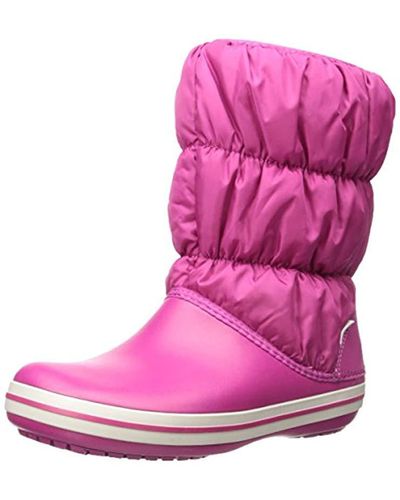 Crocs™ Synthetic Winter Puff Boot in Berry (Pink) - Lyst