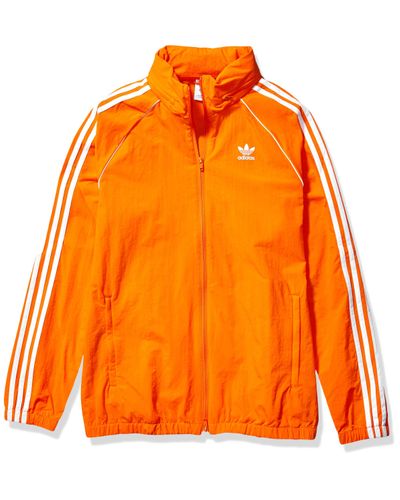 orange windbreaker jacket