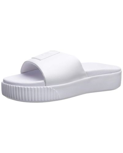 PUMA Platform Slide Sandal in White - Lyst