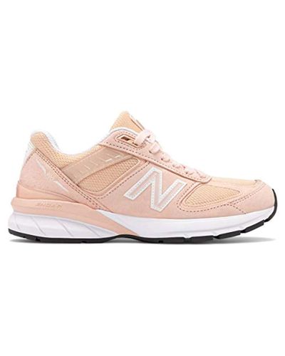 New Balance Rubber 990v5 Made In The Usa Sneaker in Pink/White (Pink) - Lyst