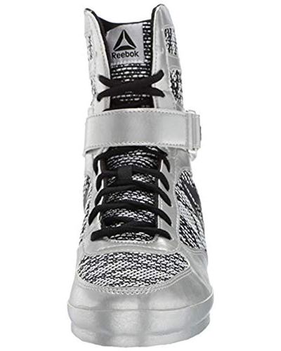 silver reebok boxing shoes