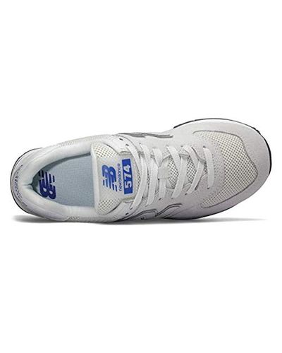 new balance 574 white and blue