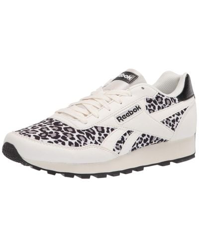Reebok Rewind Run Sneaker in Animal Print/White/Black (White) - Lyst