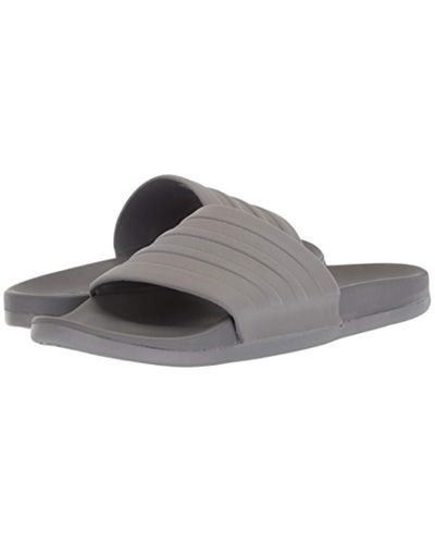 gray adidas slides