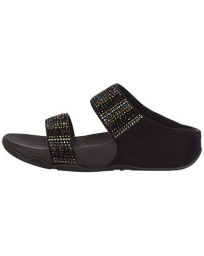 Fitflop Flare Strobe Slide Sandals, Black 9 M Us in Black - Lyst