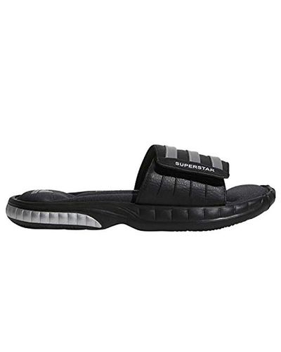 adidas Synthetic Performance Superstar 3g Slide Sandal in Black/Silver/Grey  (Black) for Men - Lyst