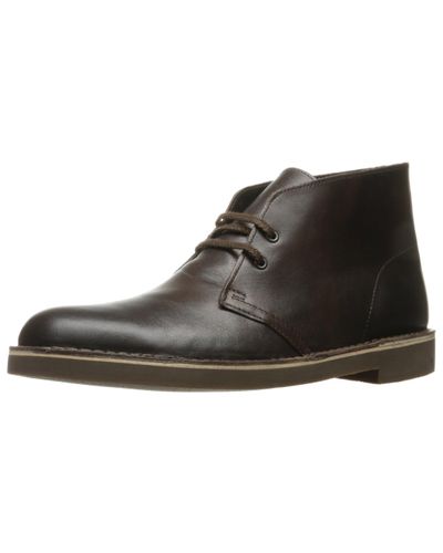 clarks men's bushacre 2 chukka boot dark brown
