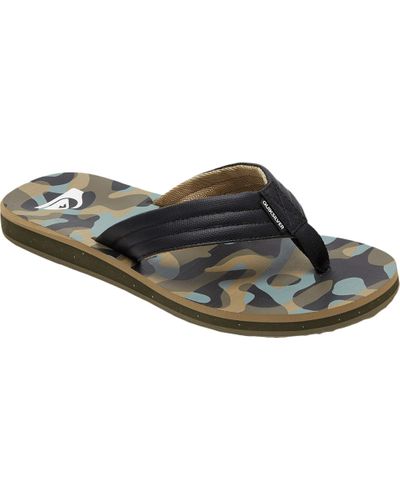 quiksilver brown flip flops