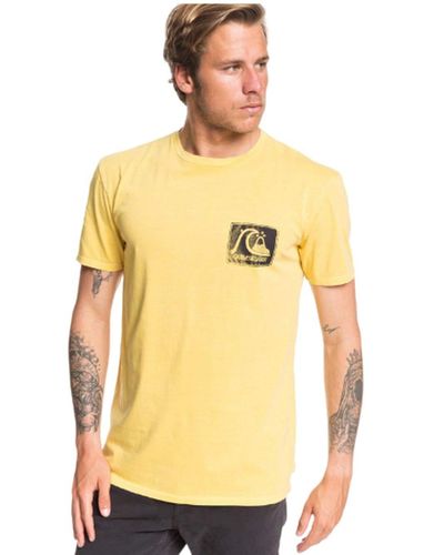 Quiksilver Quik Heritage Short Sleeve Tee in Yellow for Men - Lyst