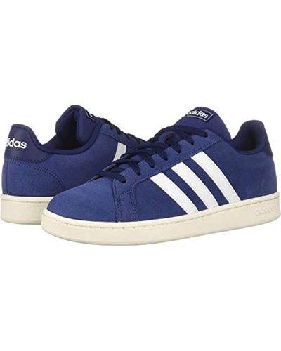 adidas Suede Grand Court in Dark Blue/White/Cloud White (Blue) for Men |  Lyst