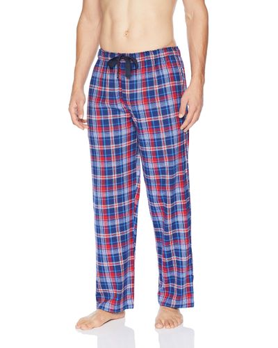 Izod Advantage Sleepwear Soft Woven Flannel Sleep Pant in Blue for Men ...