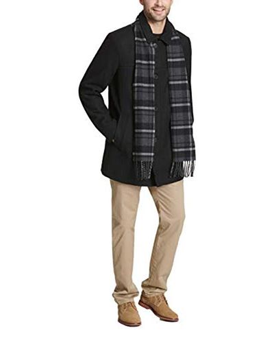 dockers wool scarf coat