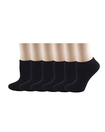 BCBGeneration 6 Pack Basic Low Cut Socks in Black | Lyst