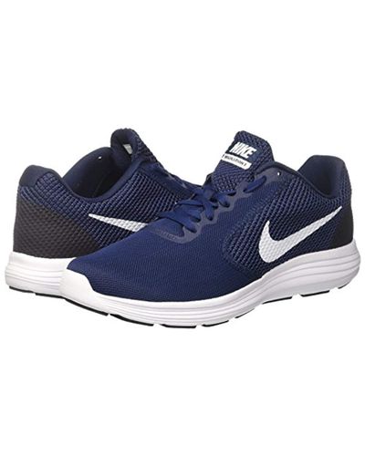 Nike Revolution 3 Trainers, Blue (midnight Navy/obsidian/white 406), 9 Uk  44 Eu for Men - Lyst