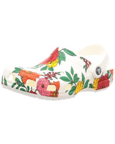 crocs floral slides
