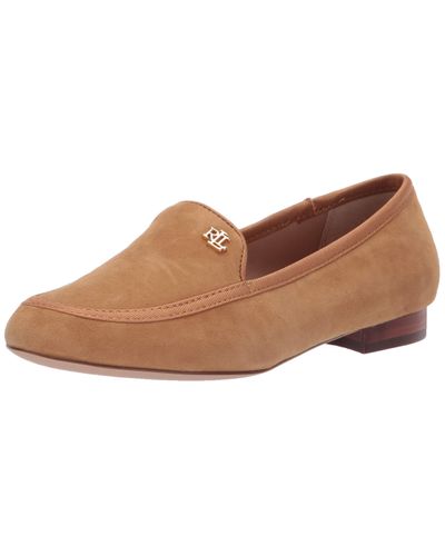 Lauren by Ralph Lauren Lauren Ralph Lauren Clair Loafer Flat in Brown - Lyst