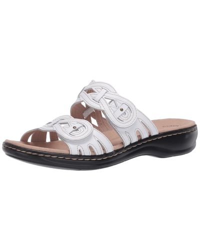 clarks leisa white sandals