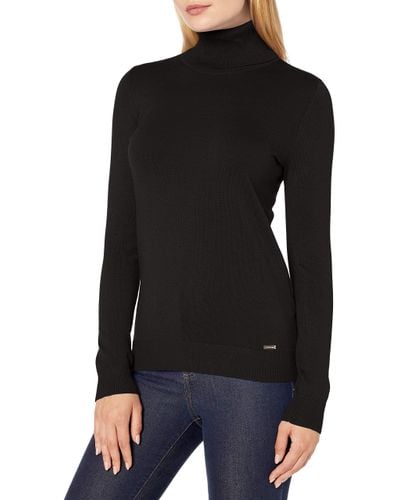 Calvin Klein Turtleneck Sweater in Black 1 (Black) - Lyst