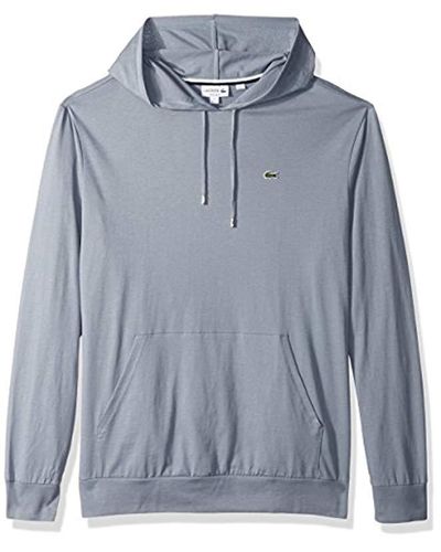 Lacoste Denim Long Sleeve Jersey Hoodie Tee Central Pocket, Th9349 in Blue  for Men - Lyst