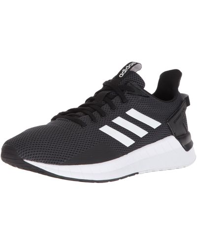 adidas Synthetic Questar Rise Running Shoe in Black/White/Carbon (Black ...