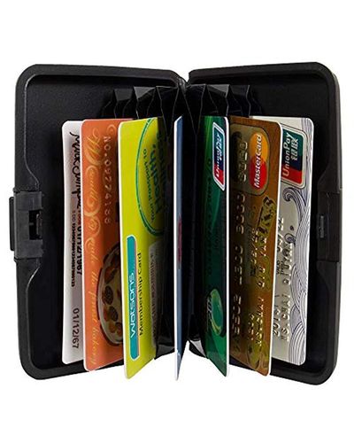 Columbia Metal Hard Case Rfid Credit Card Holder Wallet in Black for ...