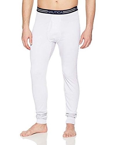 Nautica Cotton Thermal Underwear Long John in White for Men - Lyst